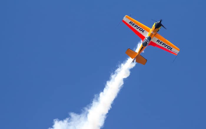 Sur son Sukhoi 31M, l'espagnol Casto Fantoba, champion d'Europe sortant, se classe 3ème du libre inrégral. © FAI