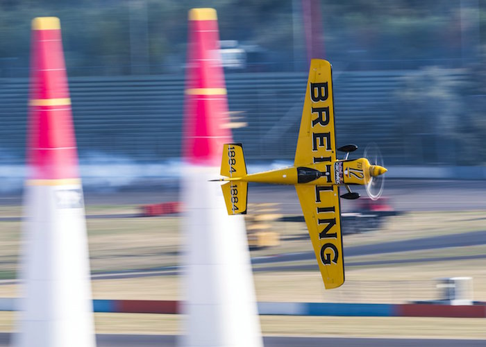 Francois Le Vot of France performs during a free practice at the sixth stage of the Red Bull Air Race World Championship at Eurospeedway in Lausitz, Germany on September 2, 2016. // Andreas Schaad/Red Bull Content Pool // P-20160902-13358 // Usage for editorial use only // Please go to www.redbullcontentpool.com for further information. //