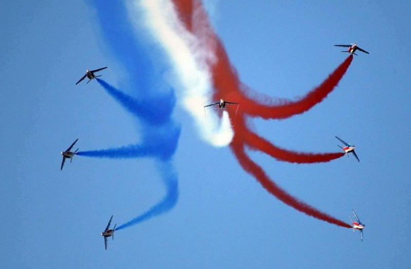 Depuis 1976, la Patrouille de France honore le meeting de sa présence. Il y a maintenant 40 ans. © Ph. Chetail