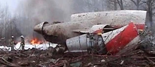Le Tupolev Tu-154 du président Kaczynski s'est écrasé en bout de piste à Smolensk