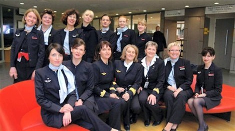 L'équipage féminin du vol AF118 Paris - Hong Kong