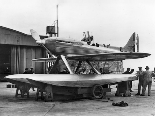 L'hydravion de vitesse Supermarine S6B de Reginald Mitchell préfigure le futur chasseur Spitfire de la seconde guerre mondiale