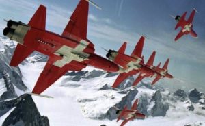 La patrouille aérienne suisse porte fièrement les couleurs de la confédération helvétique dans le ciel européen