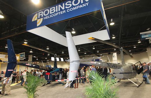 Robinson Helicopter a produit 517 hélicoptères en 2012, soit 45% de plus qu'en 2011