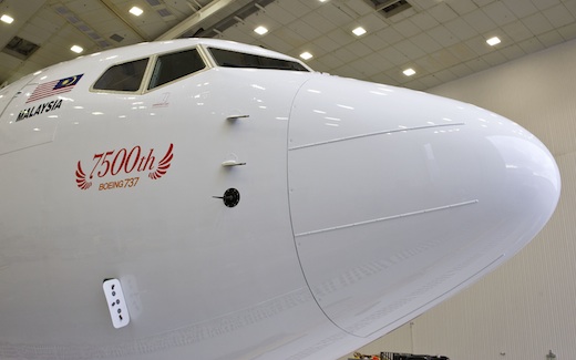 Le 7.500ème 737 livré à Malindo Air.