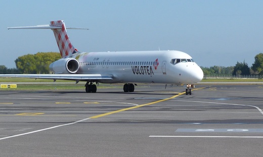 717 de Volotea sur le tarmac de Montpellier