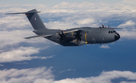 Le premier A400M de l'Armée de l'Air française en vol