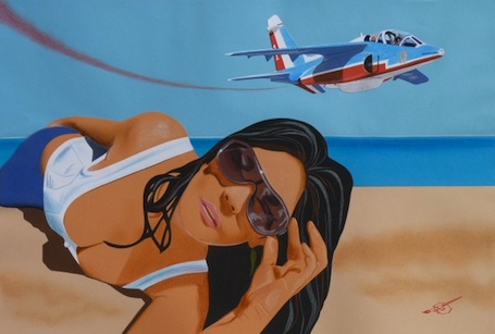 L'hommage personnel du peintre Jean-Pierre Condat à la Patrouille de France