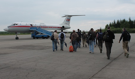 Embarquement à bord d'un Tu-134