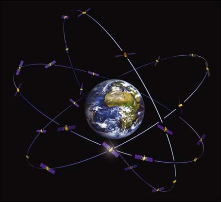 La constellation Galileo sera constituée de 30 satellites (dont 3 en réserve) répartis sur 3 plans orbitaux inclinés de 56° par rapport au plan équatorial.
