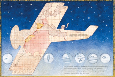 Double-page racontant Saint Exupéry et l'Aéropostale