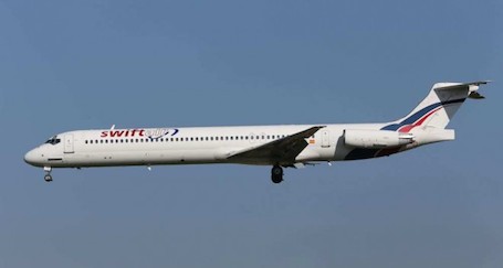 La ligne Ouagadougou-Alger était assurée par un MD83 de Swiftair pour le compte d'Air Algérie