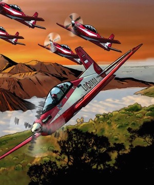 Les KAI KT)1/KA-1 Woongbee des la patrouille indonésienne Jupiter