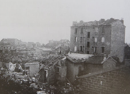 Maison Alfort, rue des Sapins, après l'explosion du V2 le 8 septembre 1944