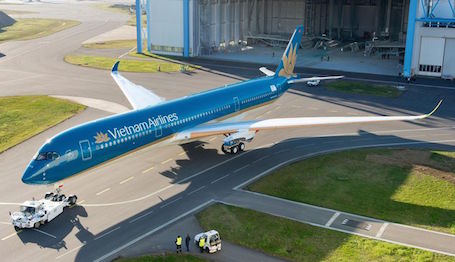 L'A350-900 aux couleurs de Vietnam Airlines sans ses moteurs