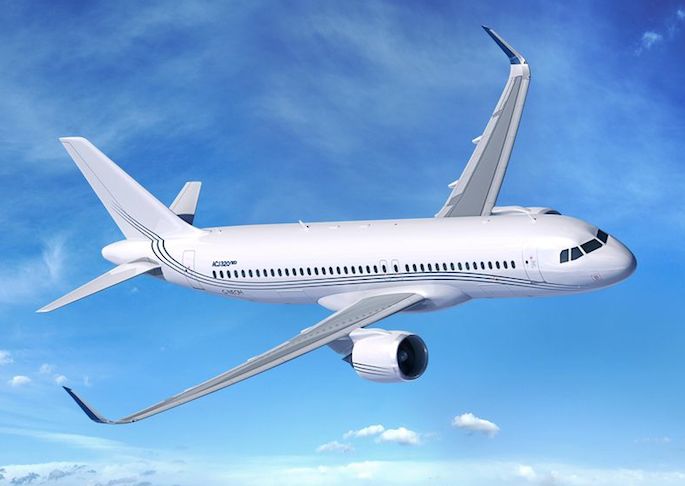 L'ACJ320neo aux couleurs de la britannique Acropolis Aviation, cliente de lancement du programme ACJneo d'Airbus