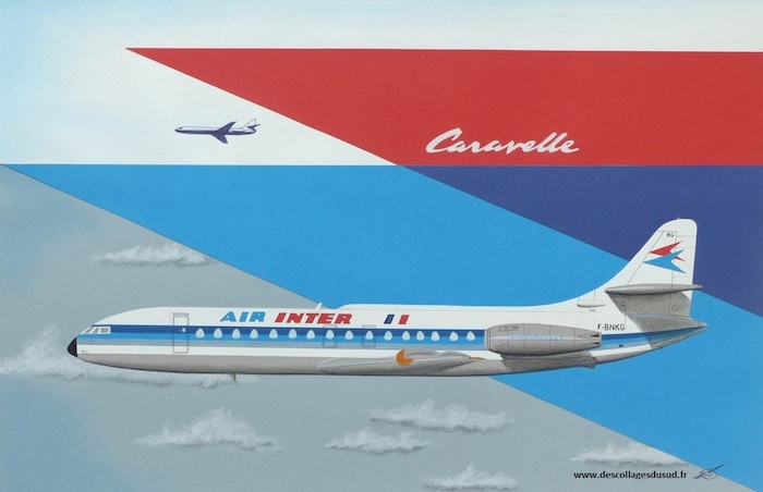 Jean-Pierre Condat sera présent à Aéroscopia le mercredi 27 et le dimanche 31 mai de 14h à 18h avec des tableaux et des cartes sur le thème de la Caravelle.
