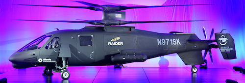 Le S-97 de Sikorsky lors de sa première apparition officielle en octobre 2014