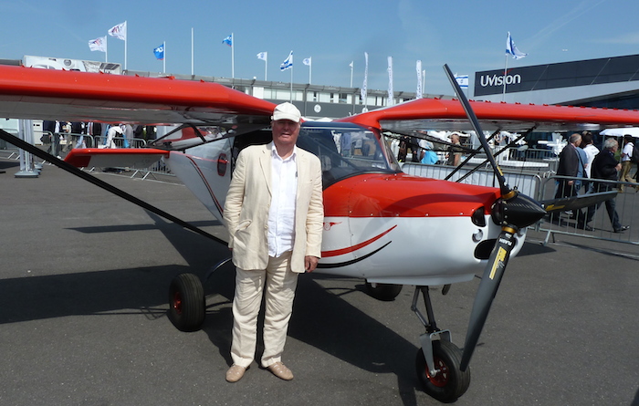 Serge Présent, le PDG de G1 Aviation, le constructeur d'ULM le plus fidèle au salon du Bourget