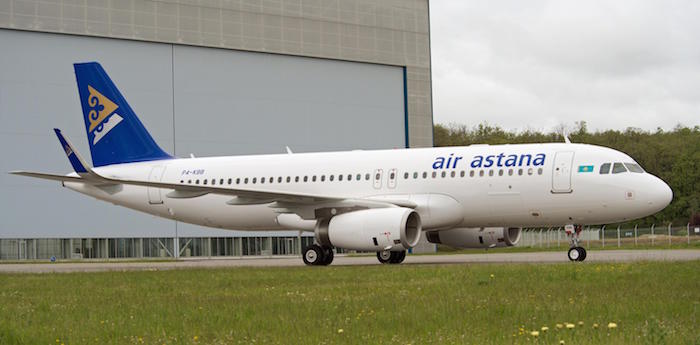 Air Astana a réceptionné son premier A320 équipé de Sharklets en mai 2013