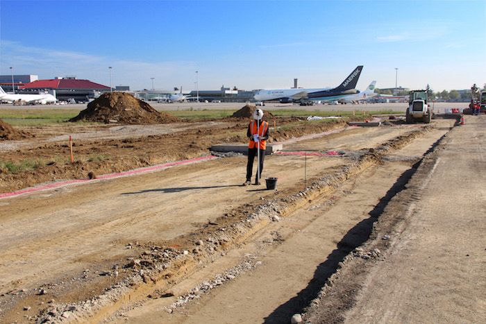 La rénovation des taxiways de Toulouse-Blagnac a généré 18.000 m3 de terrassements