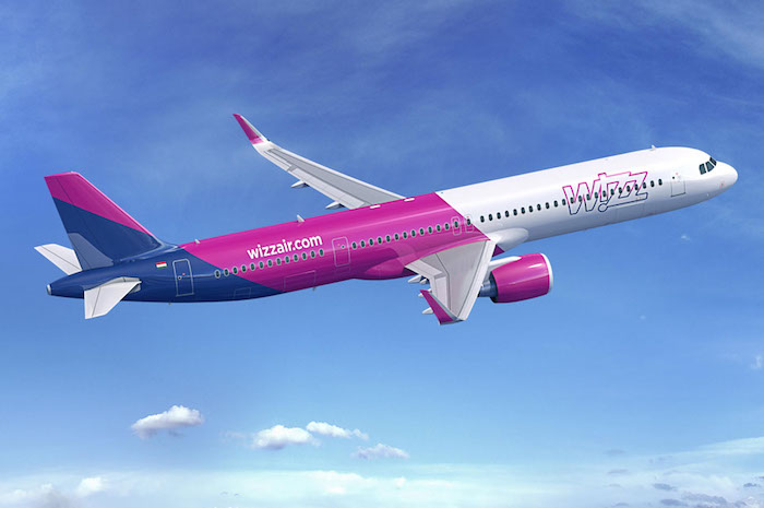 Airbus A321neo aux couleurs de la compagnie hongroise Wizz Air