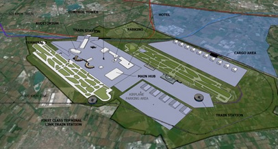 Le projet Europe 1 d'un aéroport géant implanté dans le nord de l'Italie industrielle