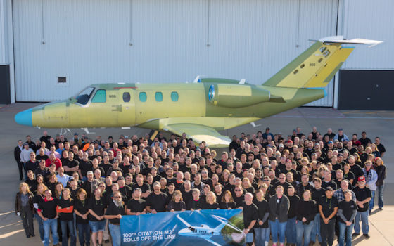 Le premier Citation M2 a été livré par Cessna en décembre 2013.