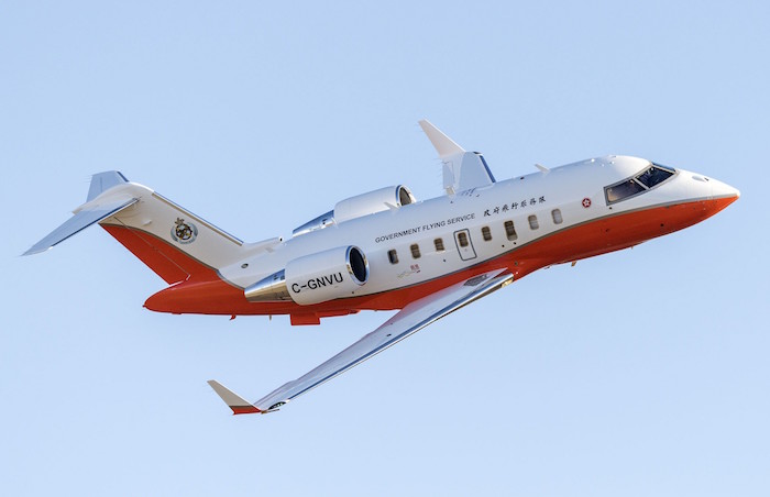 Le premier des deux Challenger 605 destinés aux services de support aérien du gouvernement de Hong Kong