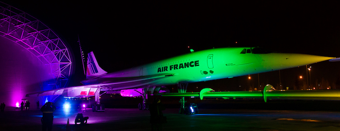 Concorde en vedette lors de l'inauguration d'Aéroscopia en janvier 2015