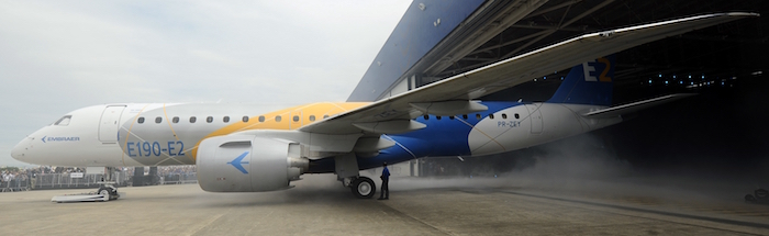 La famille E2 d'Embraer se compose logiquement de trois membres : E175-E2, E190-E2 et E195-E2.