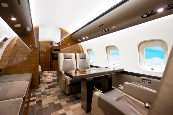 La cabine du Global 6000 de Bombardier