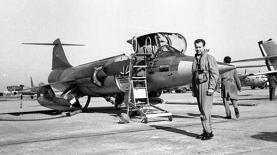 Georges Varin a effectué 800 heures de vol sur F-104 en Allemagne