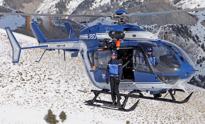 La Gendarmerie Nationale est équipée d'hélicoptères EC145