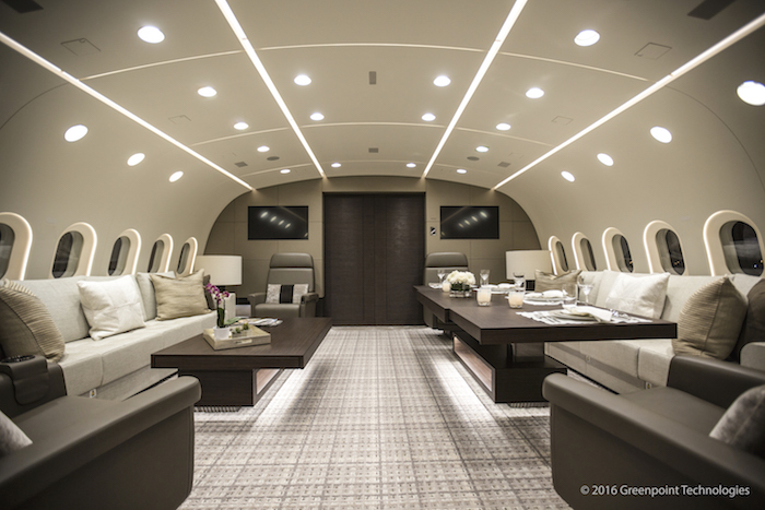 Le salon arrière du BBJ 787