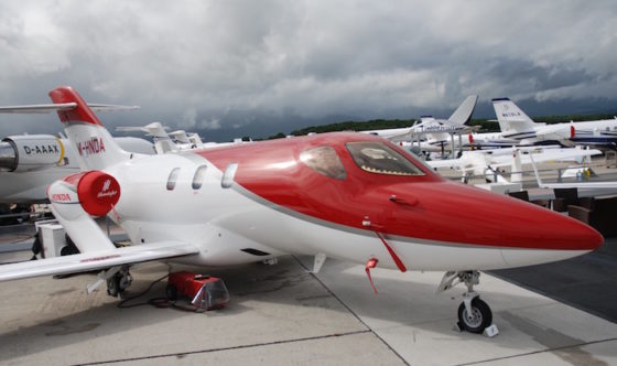 L'un des deux Hondajet exposé à Ebace 2016