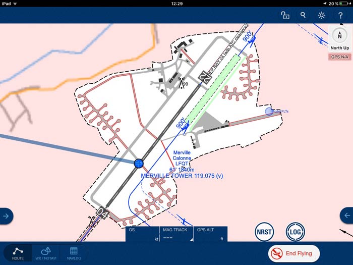 Il suffit de zoomer sur la carte pour obtenir la carte détaillée de l'aérodorme