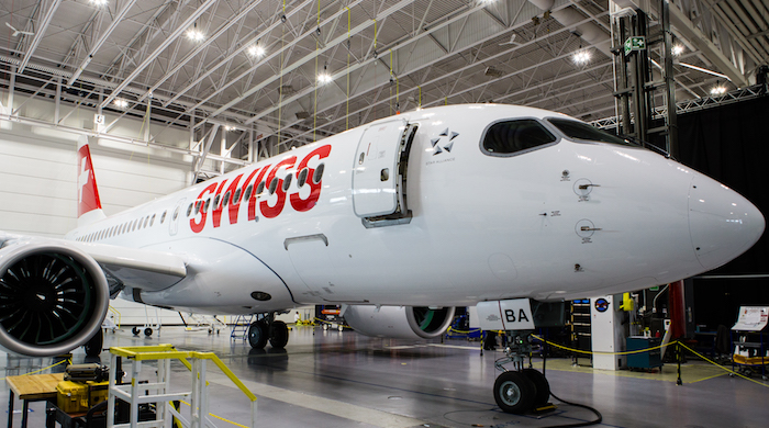 Le CS100 de Bombardier doit entrée en service commercial sous les couleurs de Swiss en juillet 2016