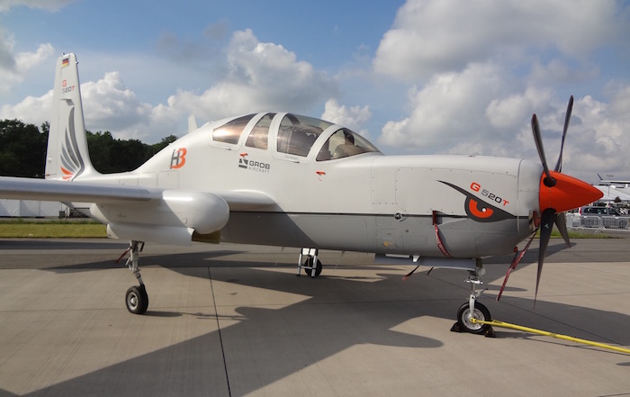 Le Grob G520T Egrett équipé du moteur Pratt&Whitney Canada PT6A-67A a été présenté pour la première fois en public au salon ILA de Berlin 2016