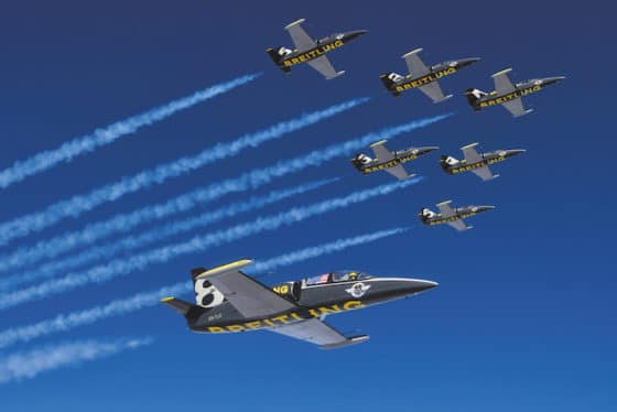 Le Breitling Jet Team laissera une trace dans le ciel nord-américain. © Breitling