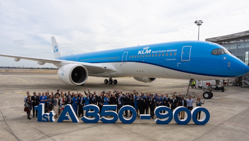 KLM takes delivery of its first Airbus A350‑900 for long‑haul routes